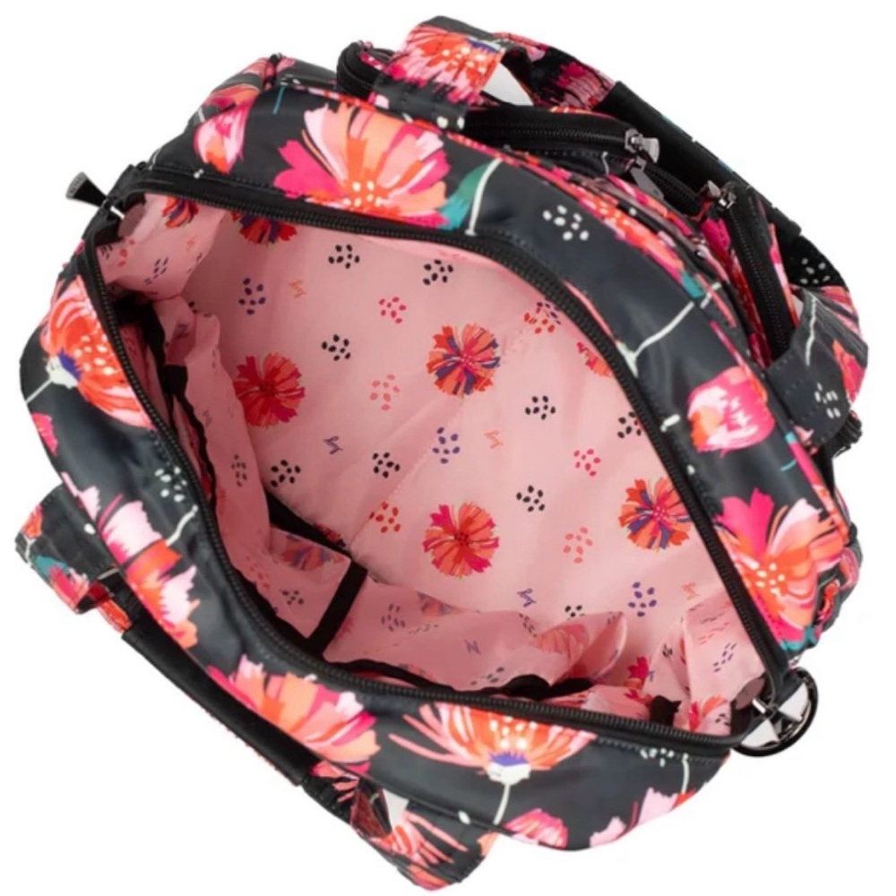 Lug Puddle Jumper LE Tote Bag. Pom Pom Floral Black. NWT - Picture 4 of 11
